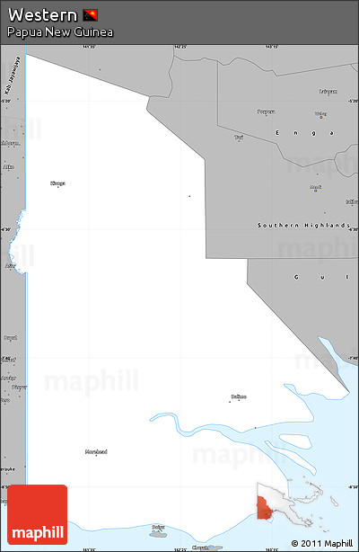 Gray Simple Map of Western