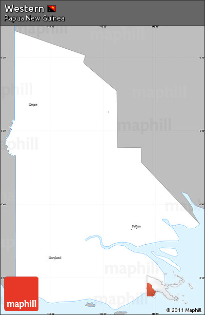 Gray Simple Map of Western, single color outside