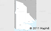 Gray Simple Map of Western, single color outside