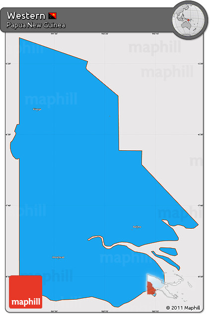 Political Simple Map of Western, cropped outside