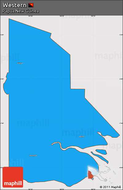 Political Simple Map of Western, cropped outside