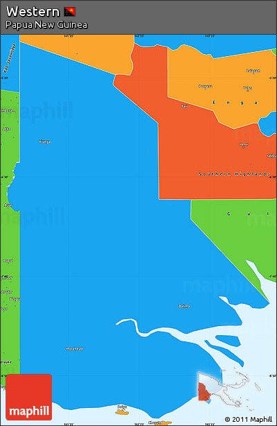 Political Simple Map of Western