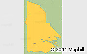 Savanna Style Simple Map of Western, cropped outside