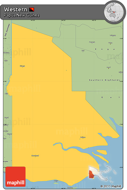 Savanna Style Simple Map of Western
