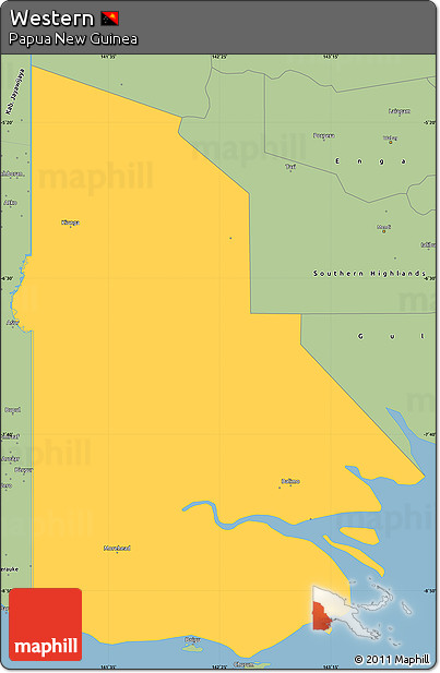 Savanna Style Simple Map of Western