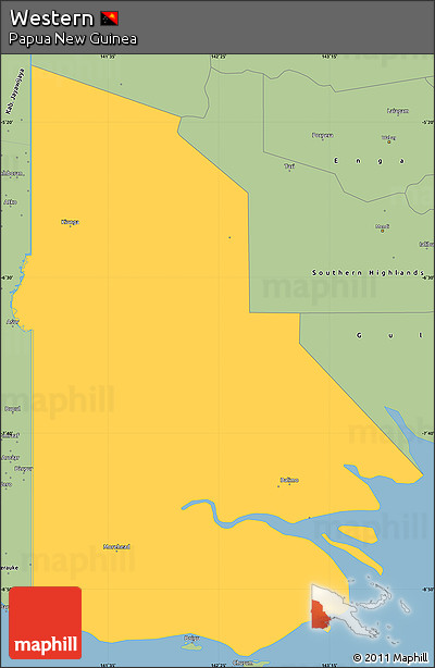 Savanna Style Simple Map of Western