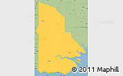 Savanna Style Simple Map of Western