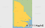 Savanna Style Simple Map of Western, single color outside