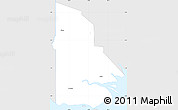 Silver Style Simple Map of Western, single color outside