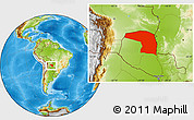 Physical Location Map of Alto Paraguay