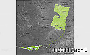 Physical 3D Map of Alto Parana, darken, desaturated