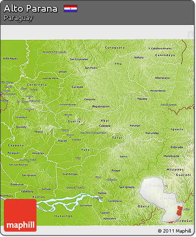 Physical 3D Map of Alto Parana