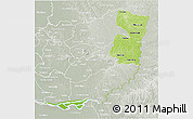 Physical 3D Map of Alto Parana, lighten, semi-desaturated