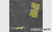 Satellite 3D Map of Alto Parana, darken, desaturated