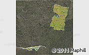 Satellite 3D Map of Alto Parana, darken, semi-desaturated