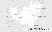 Silver Style Simple Map of Hernandarias