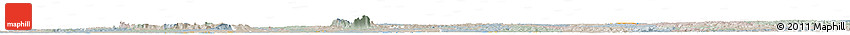 Political Horizon Map of Alto Parana, lighten, semi-desaturated