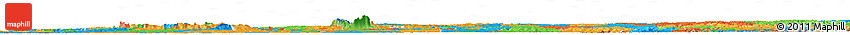 Satellite Horizon Map of Alto Parana, political outside