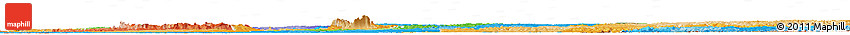 Satellite Horizon Map of Alto Parana, political shades outside