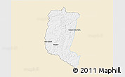 Classic Style 3D Map of Itakyry, single color outside