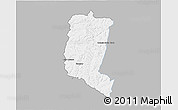 Gray 3D Map of Itakyry, single color outside