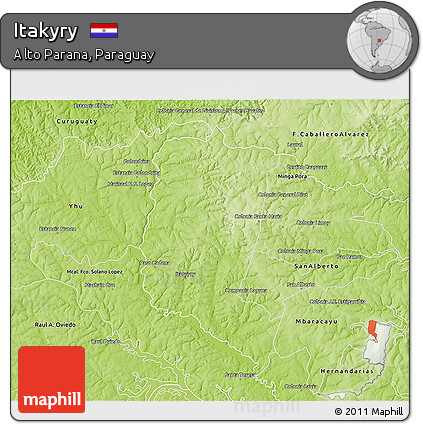Physical 3D Map of Itakyry