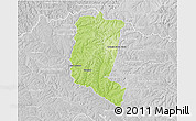 Physical 3D Map of Itakyry, lighten, desaturated