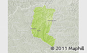 Physical 3D Map of Itakyry, lighten, semi-desaturated