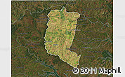 Satellite 3D Map of Itakyry, darken