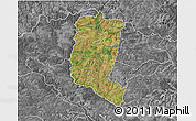 Satellite 3D Map of Itakyry, desaturated