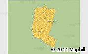 Savanna Style 3D Map of Itakyry, single color outside