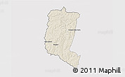 Shaded Relief 3D Map of Itakyry, cropped outside