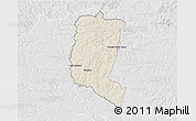 Shaded Relief 3D Map of Itakyry, lighten, desaturated