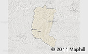 Shaded Relief 3D Map of Itakyry, lighten, semi-desaturated
