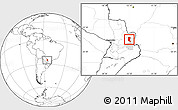 Blank Location Map of Itakyry, highlighted parent region