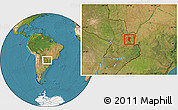 Satellite Location Map of Itakyry