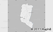 Gray Map of Itakyry, single color outside