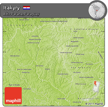 Physical Map of Itakyry