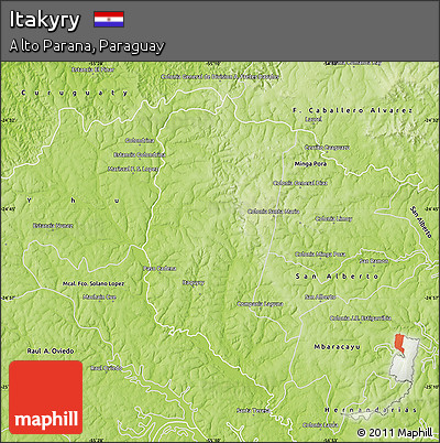Physical Map of Itakyry