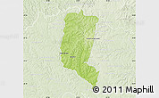 Physical Map of Itakyry, lighten