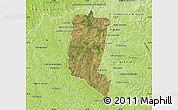 Satellite Map of Itakyry, physical outside
