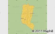 Savanna Style Map of Itakyry, single color outside