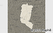 Shaded Relief Map of Itakyry, darken