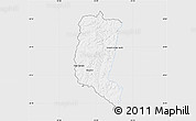 Silver Style Map of Itakyry, single color outside