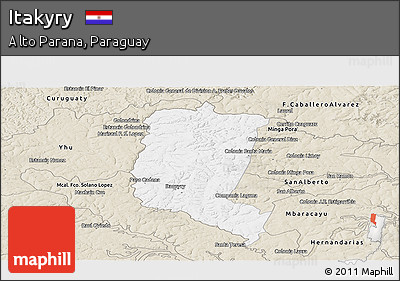 Classic Style Panoramic Map of Itakyry