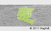 Physical Panoramic Map of Itakyry, desaturated