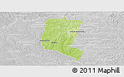 Physical Panoramic Map of Itakyry, lighten, desaturated