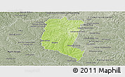 Physical Panoramic Map of Itakyry, semi-desaturated