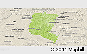 Physical Panoramic Map of Itakyry, shaded relief outside