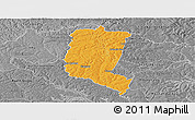 Political Panoramic Map of Itakyry, desaturated